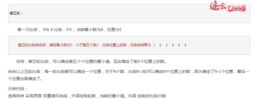 少儿编程核心算法，选择排序法。小学同学必会题，你的孩子做过吗「济南机器人编程_山东机器人编程_机器人编程」济南少儿编程(图11)