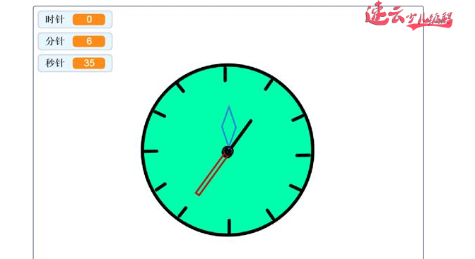 山东少儿编程：Scratch图形化编程带领孩子制作美丽的“时钟”~济南少儿编程~少儿编程(图5)