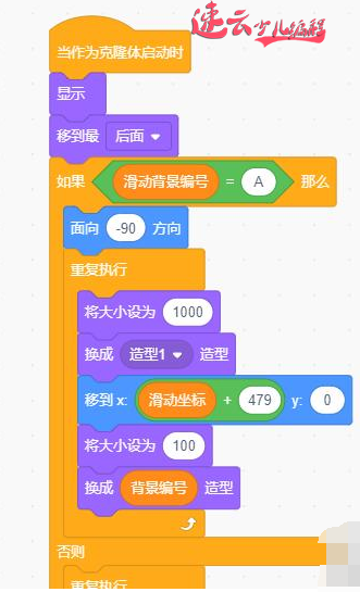 济南少儿编程：Scratch编程，云老师带你做水平滚动背景图！~(图5)